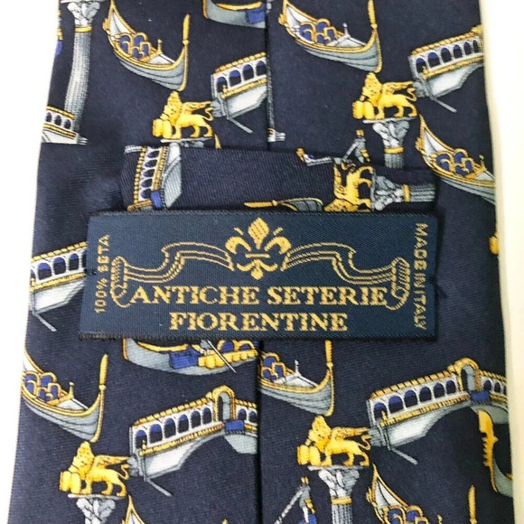 Antiche Seterie Fiorentine Silk Tie Necktie Made In Italy - Picture 5 of 13
